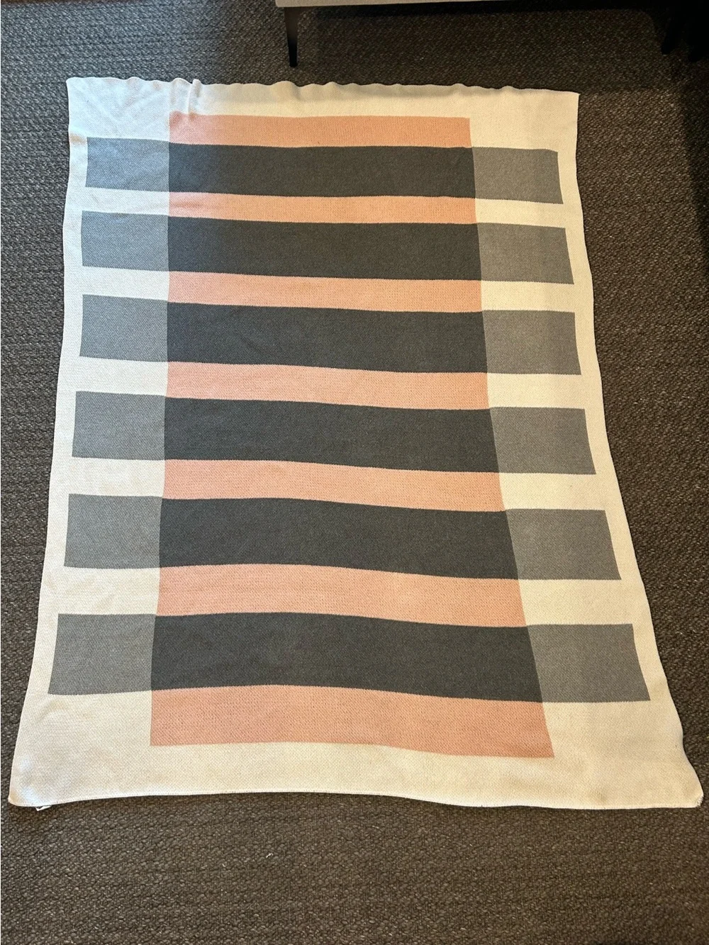Happy Habitat Layers Blanket, Soft Pink & Grey